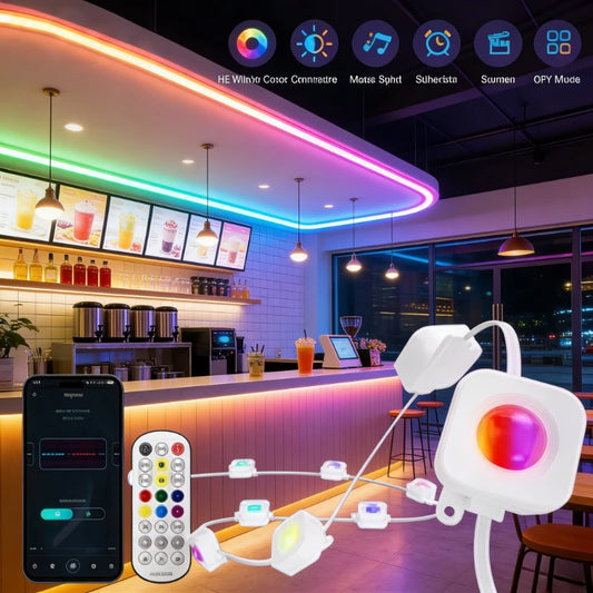 GCTeching Waterproof Permanent Outdoor LED String Lights For Decoration
