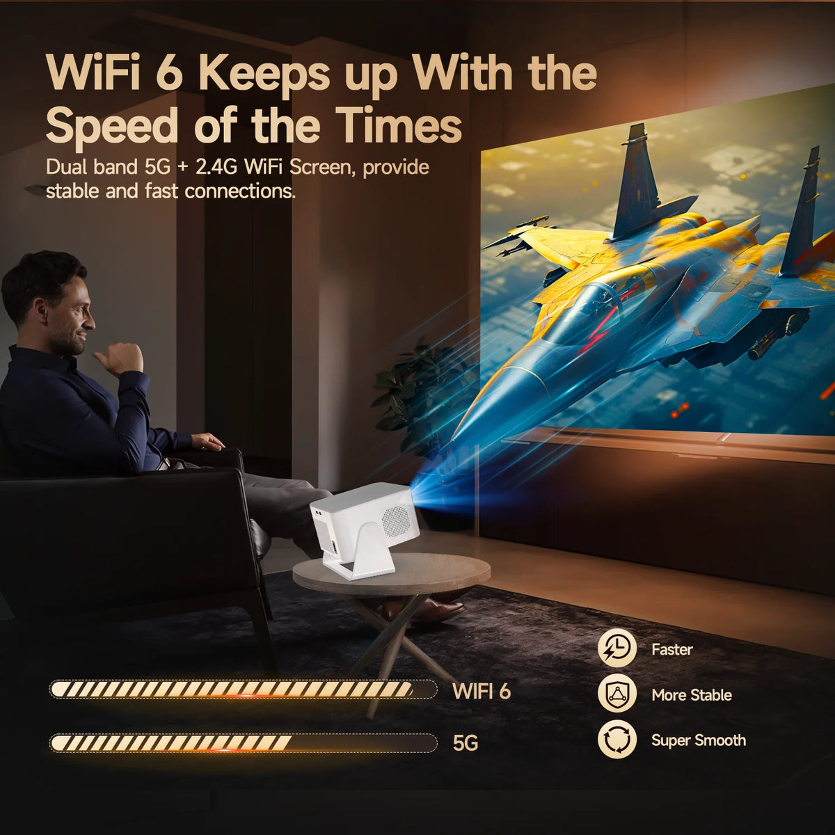 Magcubic HY350Max Native 1080P Portable Projector With Auto Focus