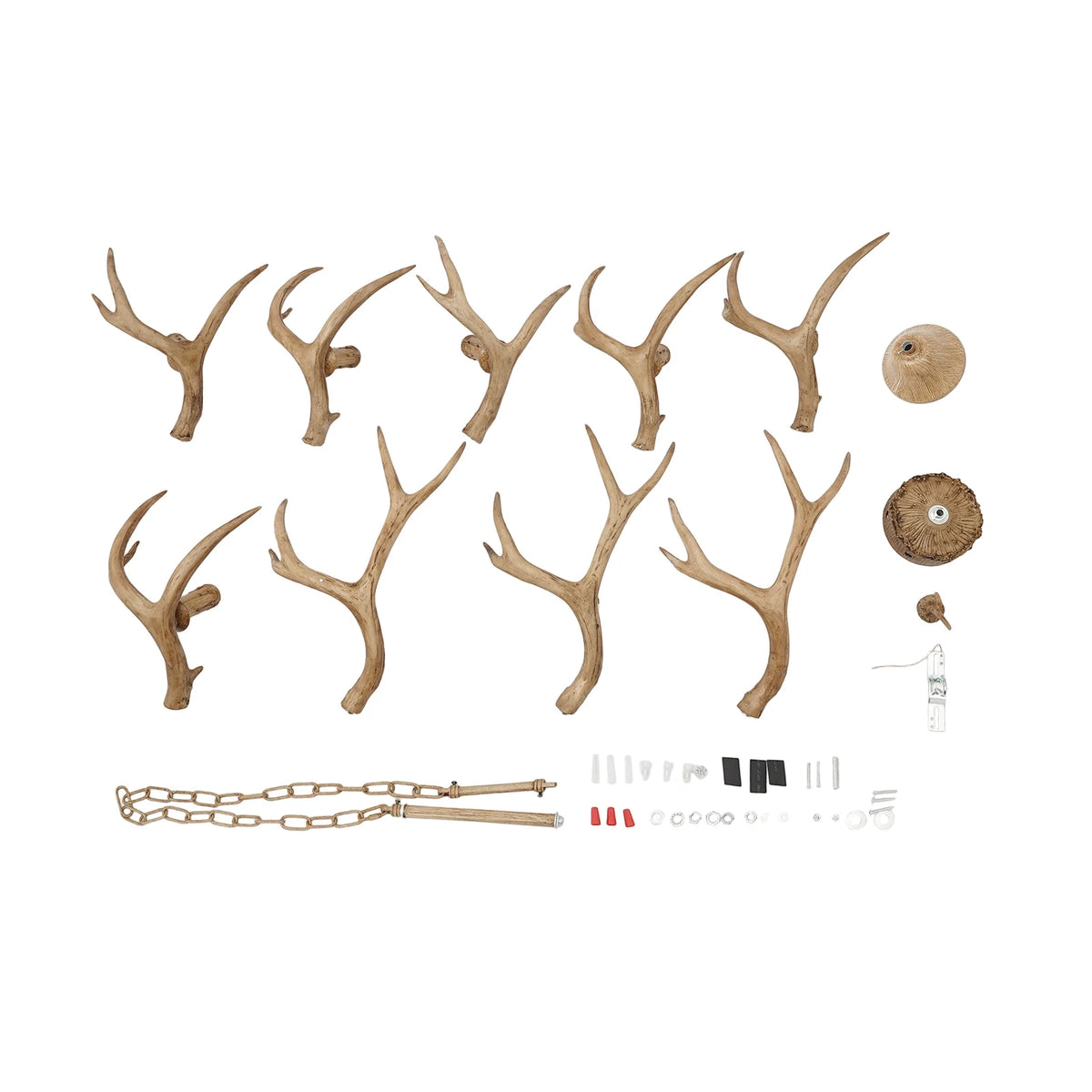 Retro Resin Deer Antler Pendant Ceiling Light For Dining Kitchen