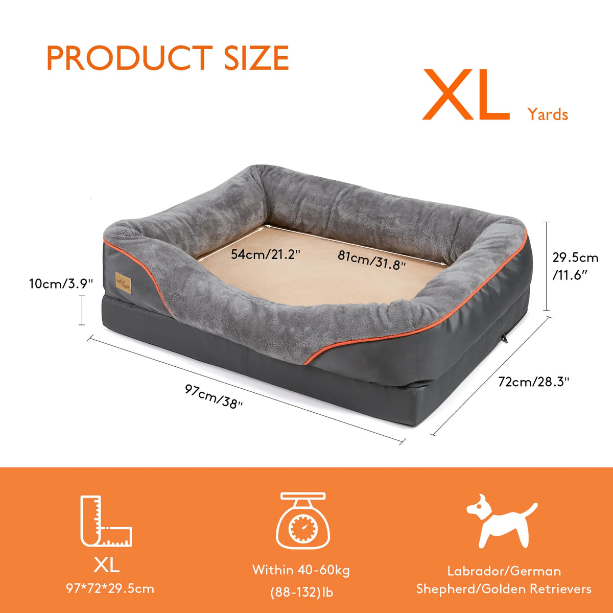 Bingopaw Super Soft Orthopedic Dog Bed With Removable Cover