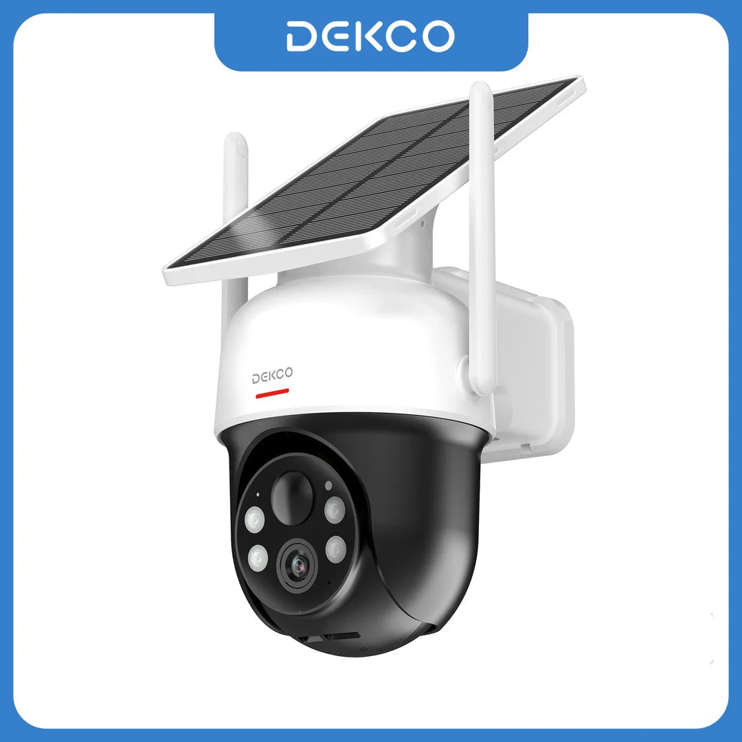 Dekco 3MP Wire-Free Solar Wifi Security Camera With Pt