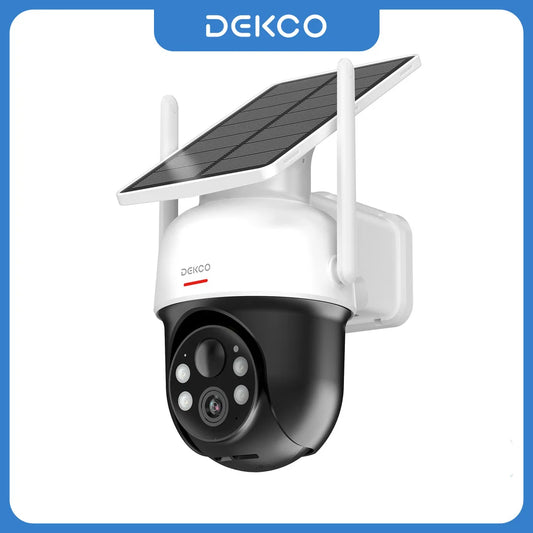 Dekco 3MP Wire-Free Solar Wifi Security Camera With Pt