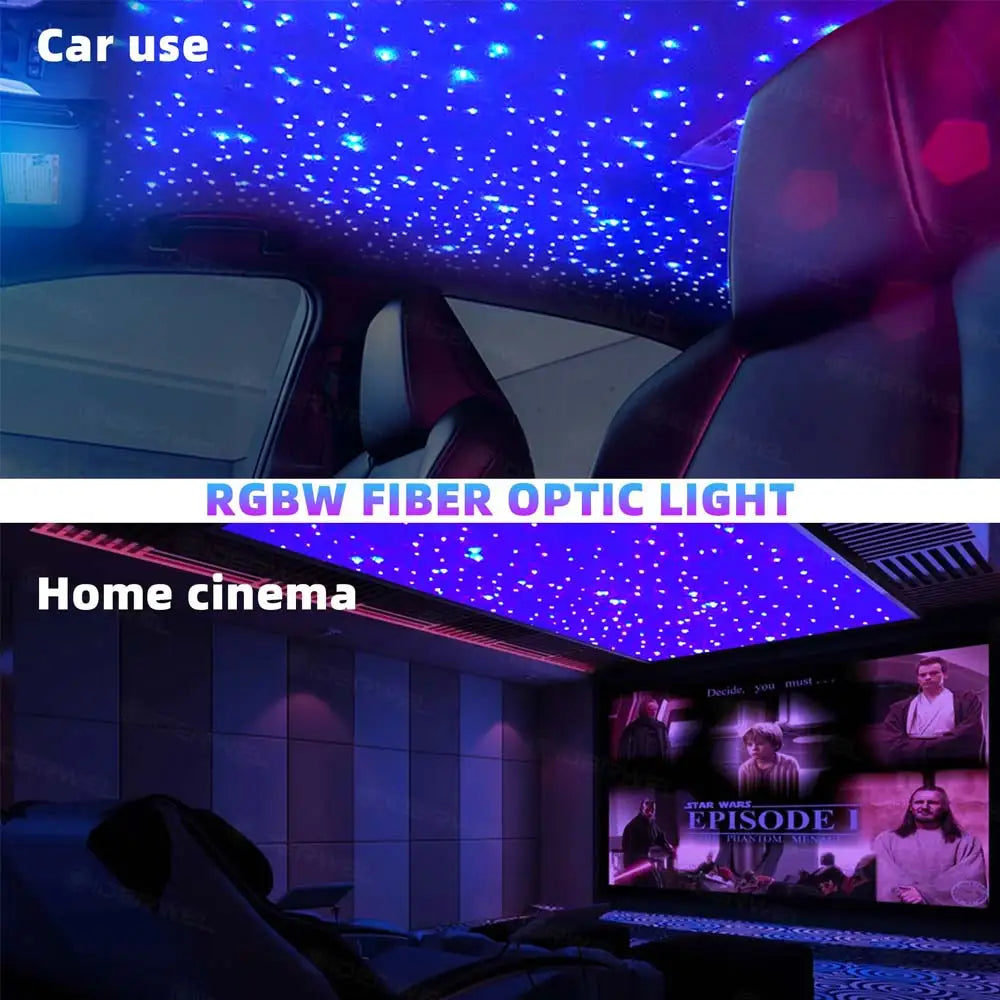 RGBW Car Roof Starry Sky Fiber Optic Ceiling Kit