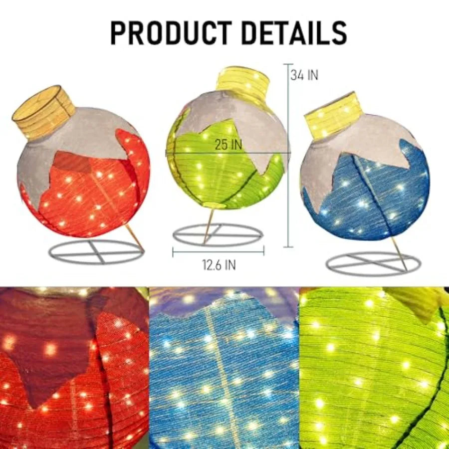 Led Christmas Ball Ornamental String Lights For Garden Yard