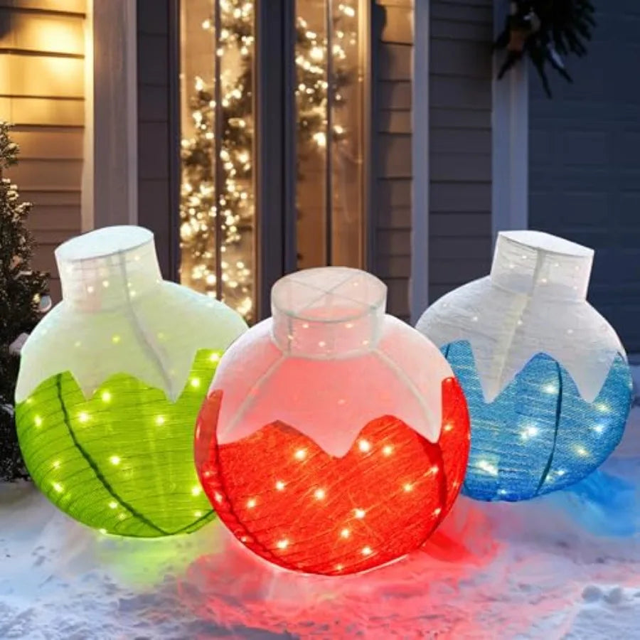 Led Christmas Ball Ornamental String Lights For Garden Yard