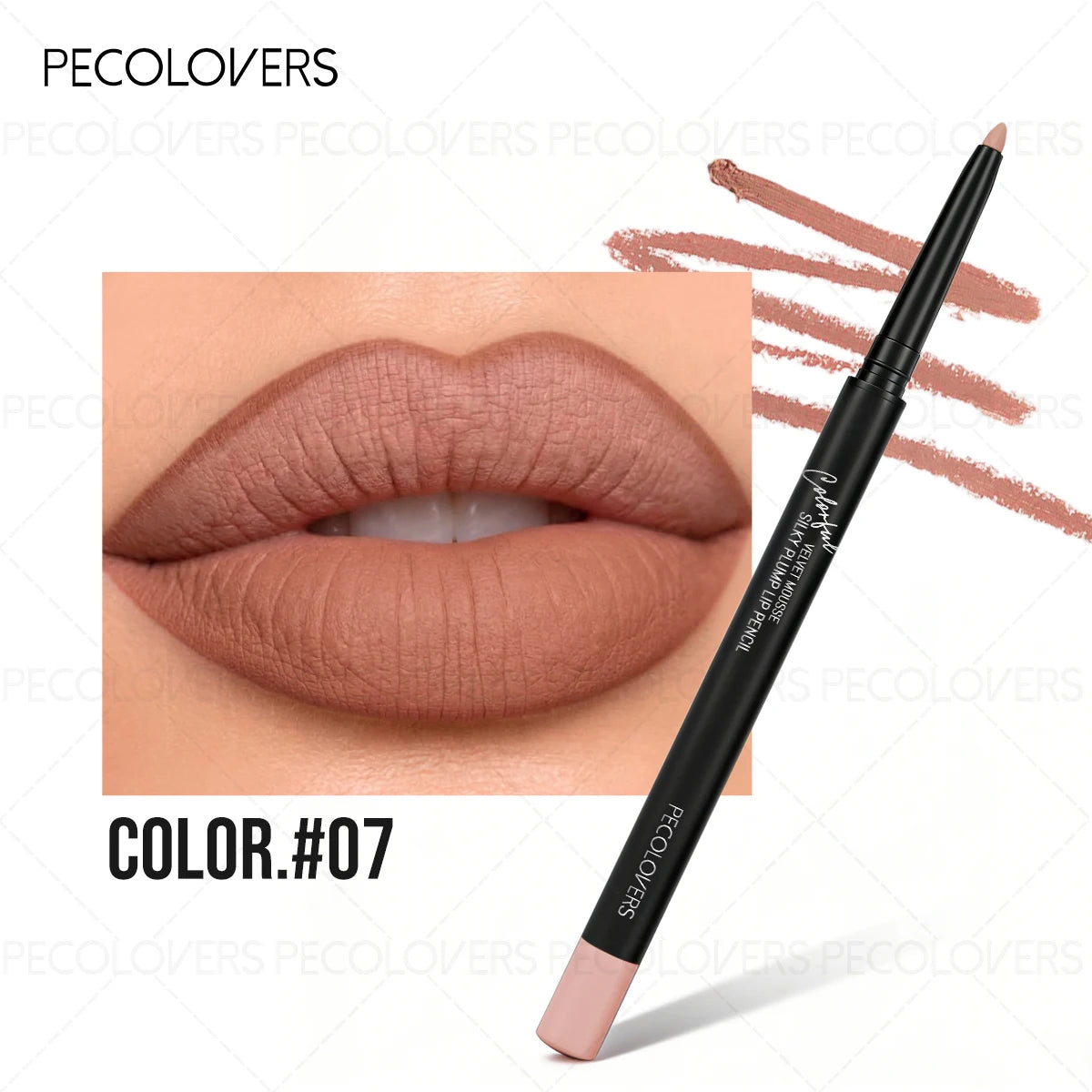 Matte Lip Liner Pencil Smooth Fine Tip For Long Wear