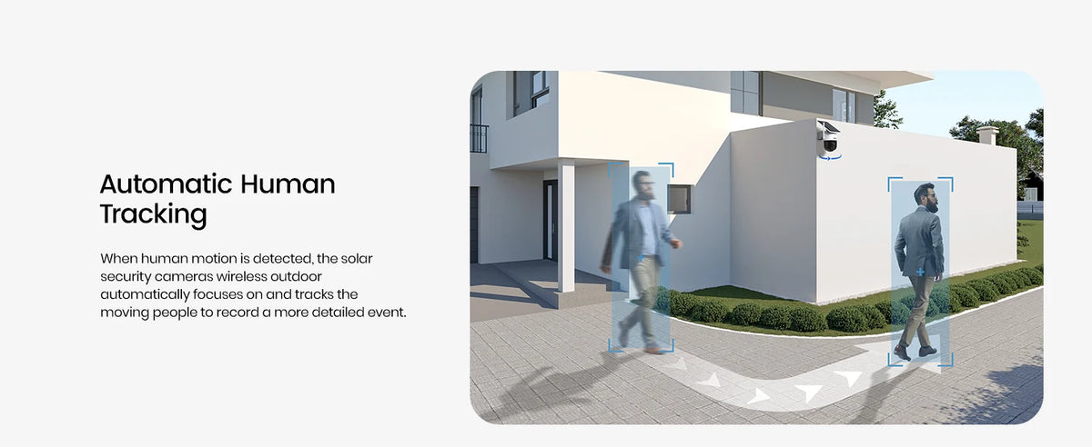 Dekco 3MP Wire-Free Solar Wifi Security Camera With Pt