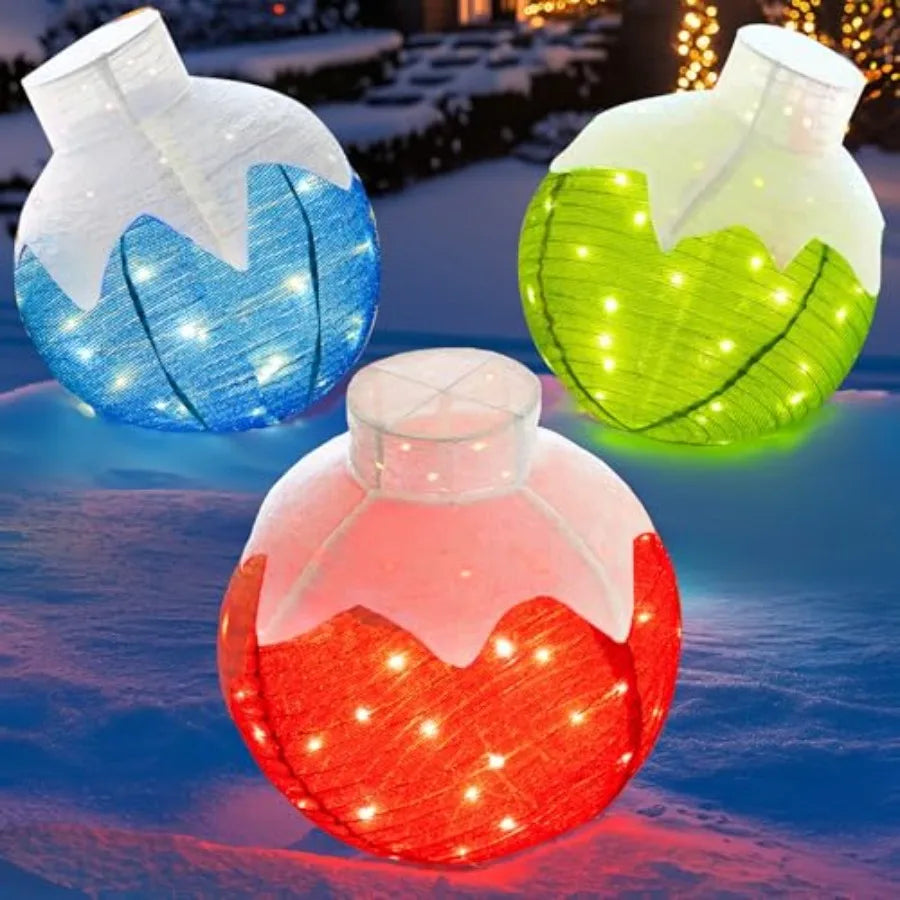 Led Christmas Ball Ornamental String Lights For Garden Yard