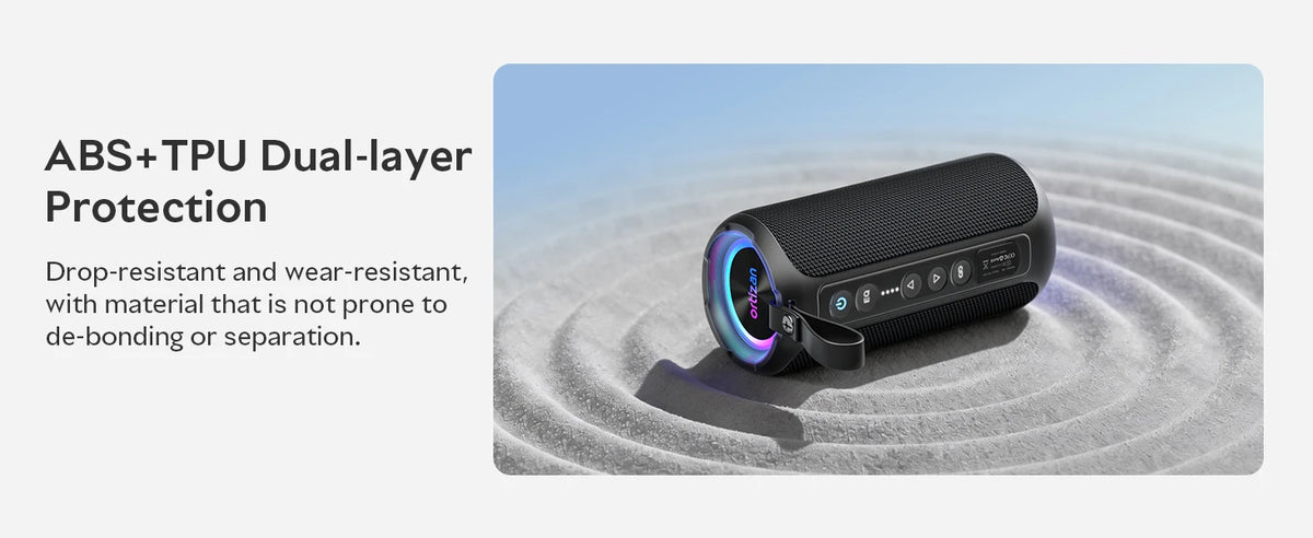 Ortizan Portable Bluetooth Speaker With Deep Bass And RGB Lighting