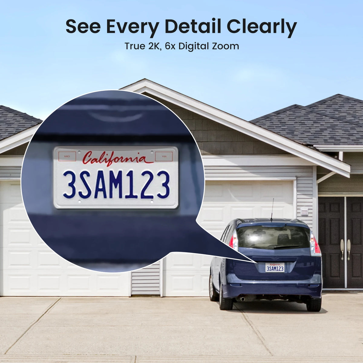 Dekco 3MP WiFi Solar Security Camera With Color Night Vision And Two Way Audio