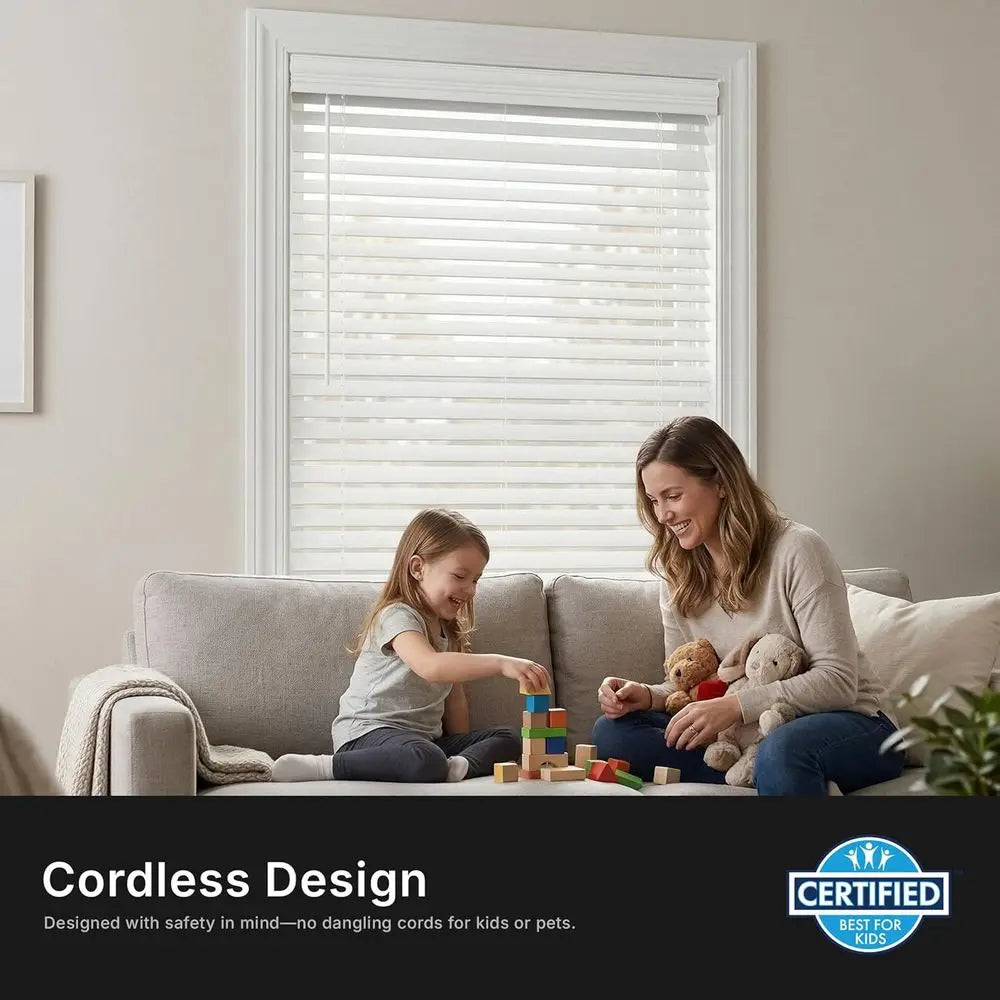 2 Textured Slat Wood Blinds, 63 Wide x 72 Long, White with Traditional Crown Valance, Customizable Sizes