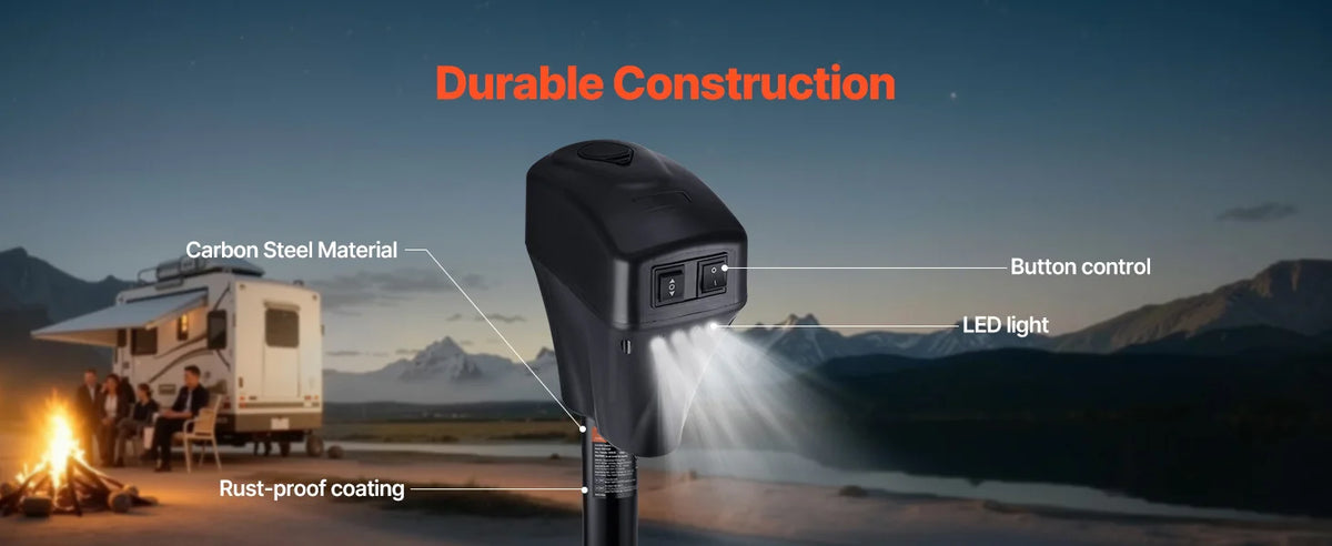 SucceBuy 5000 Lb Electric Trailer Jack With 2 Way Connector