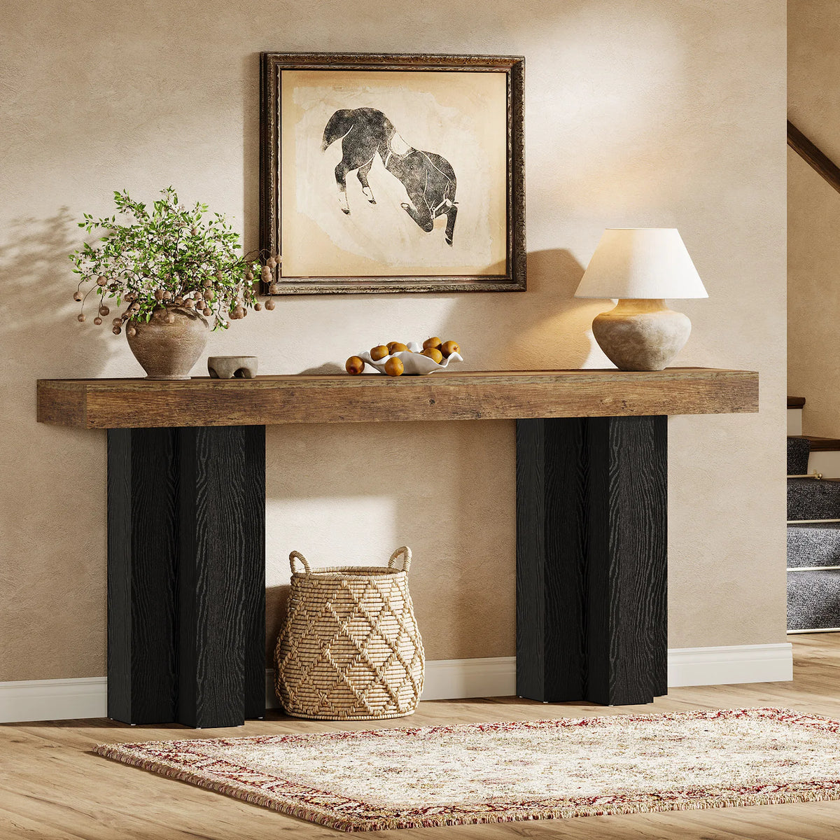 Tribesigns Farmhouse Console Table for Entryway Hallway and Living Room