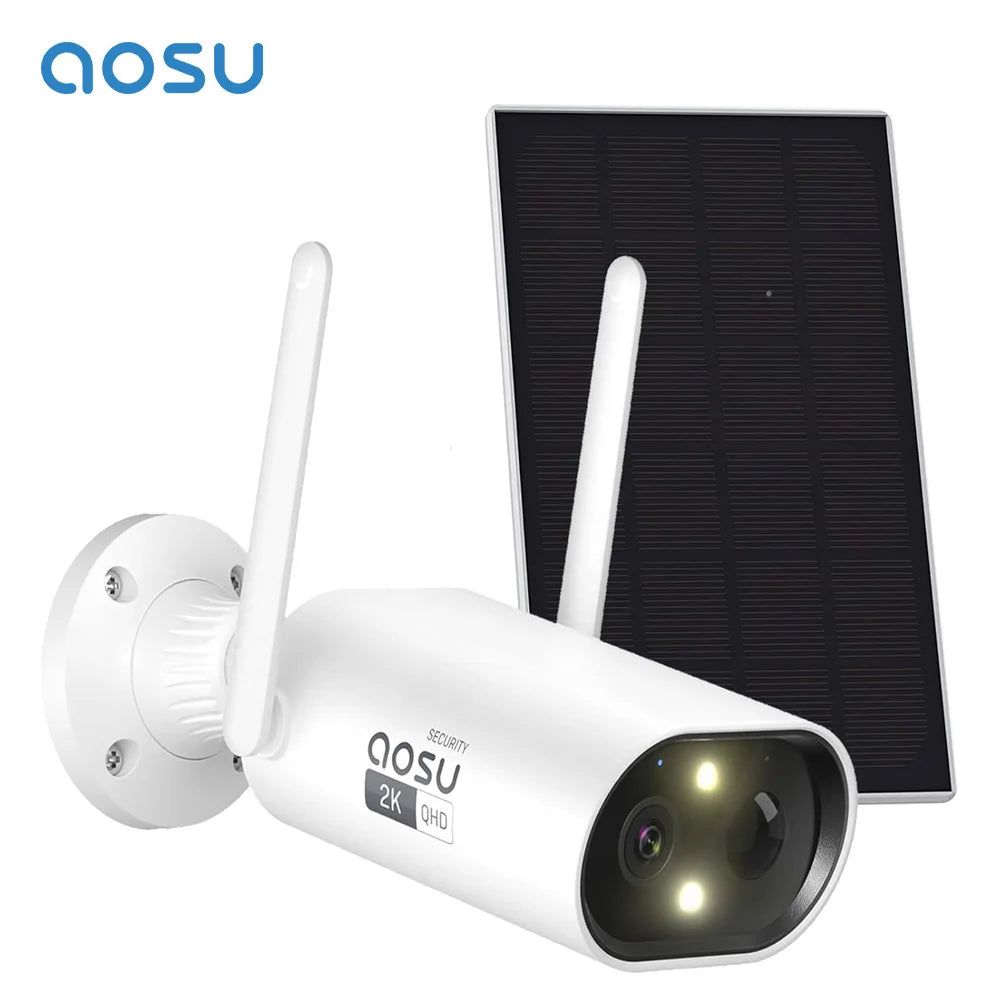Aosu 3MP WiFi Solar Security Camera With Color Night Vision