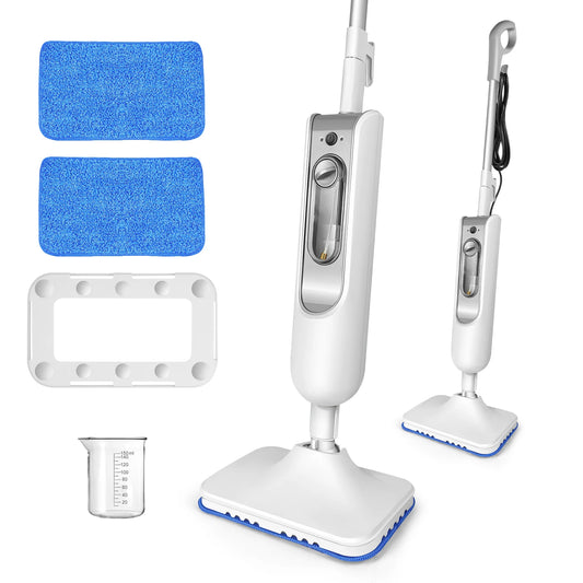Briefness 1500W Steam Mop Cleaner Removes Bacteria Hardwood Tile Floors