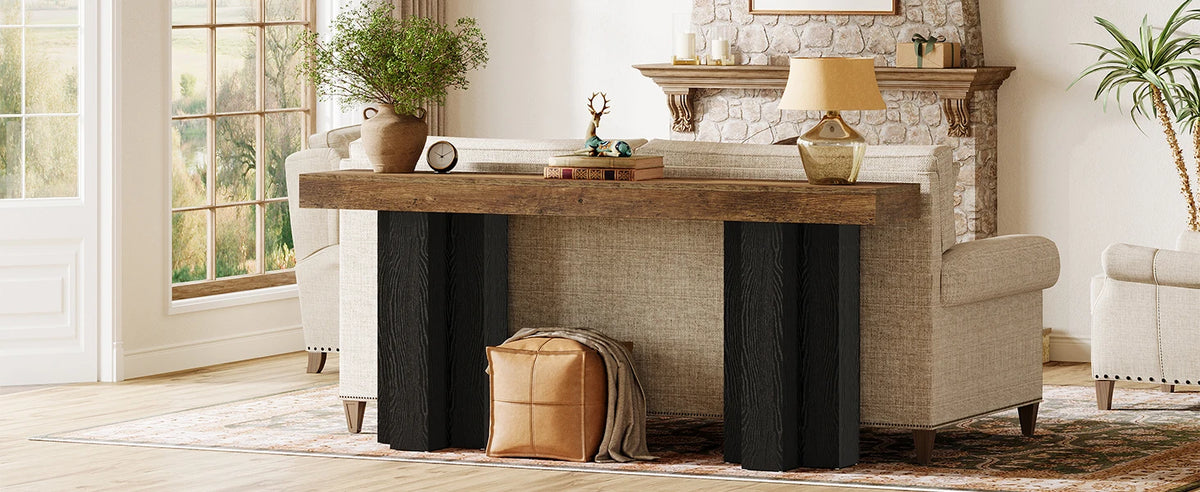 Tribesigns Farmhouse Console Table for Entryway Hallway and Living Room