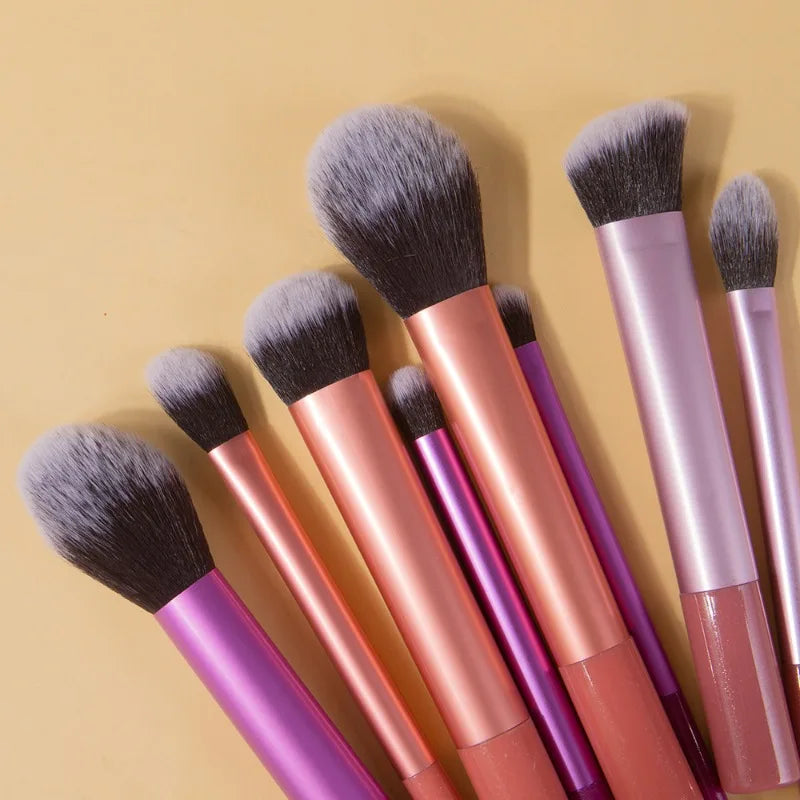 Synthetic Makeup Brush Kit for Foundation Blush and Eyeshadow