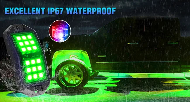 Nilight RGB Rock Lights Kit Underglow With Remote App For Jeep Truck SUV ATV UTV