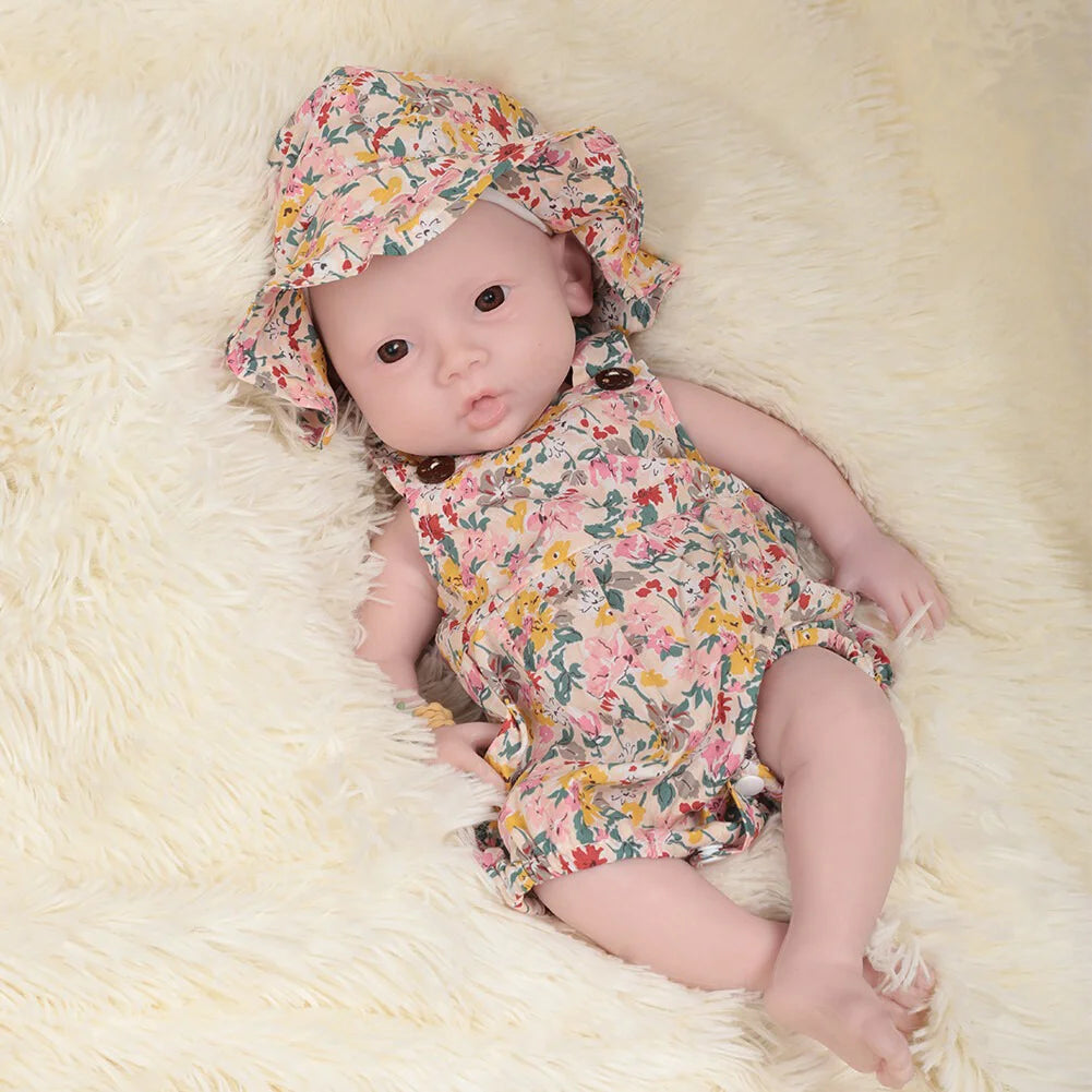 18.5-inch 3000g Realistic Silicone Reborn Baby Doll 100% Silicone Newborn Girl Toy for Children's Doll Collection