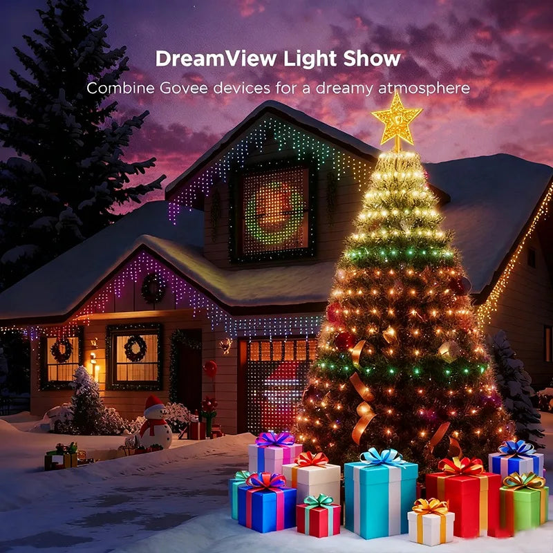 Mimirgb Smart LED Battery Christmas Tree String Lights