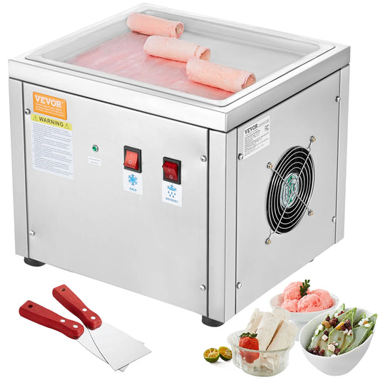 Succebuy Stainless Steel Ice Cream Roll Maker With Compressor