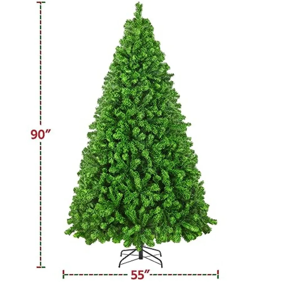 SHXI Artificial Christmas Tree With Warm White Prelit Lights