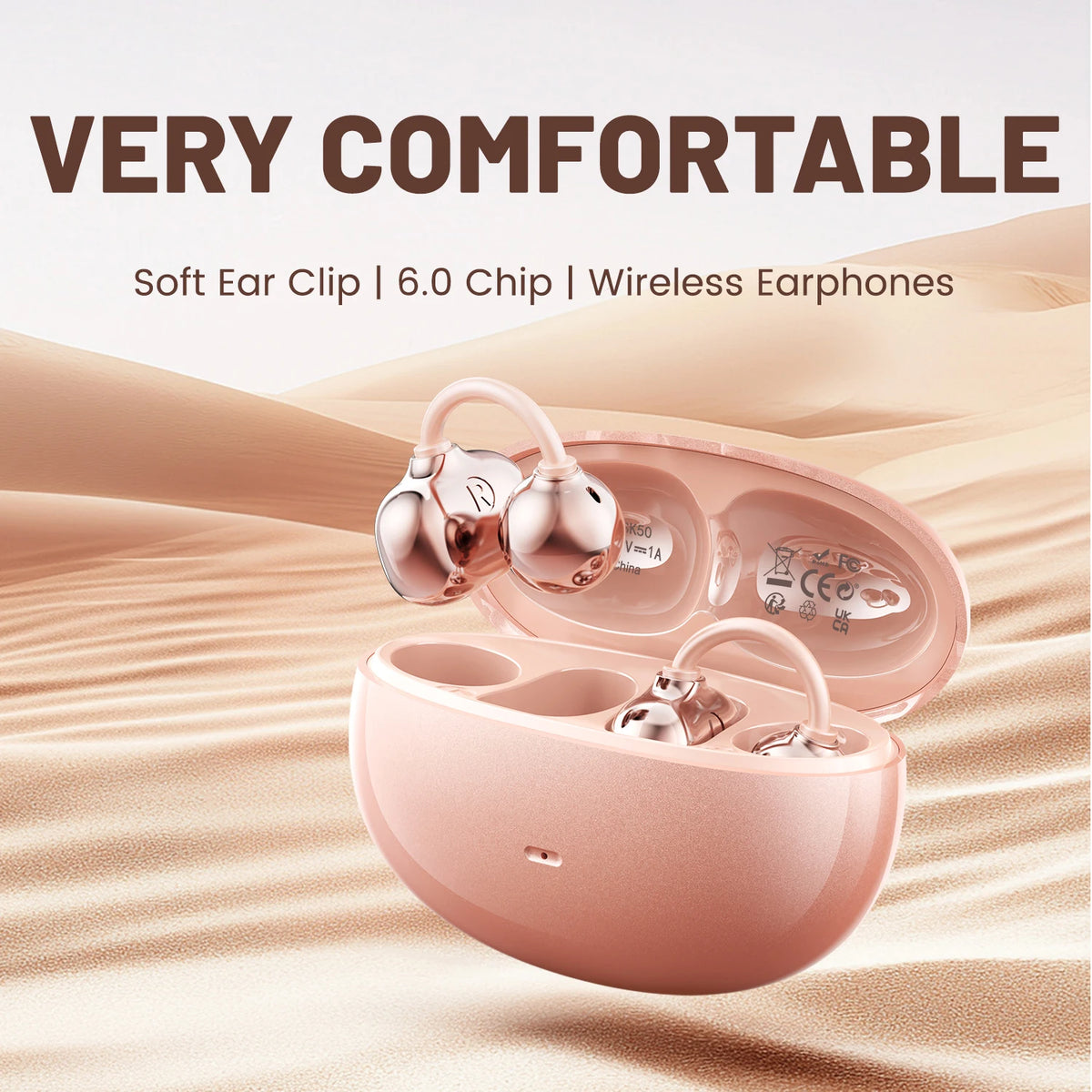 INSONIXN Open Ear Clip Wireless Bluetooth Headphones With Microphone