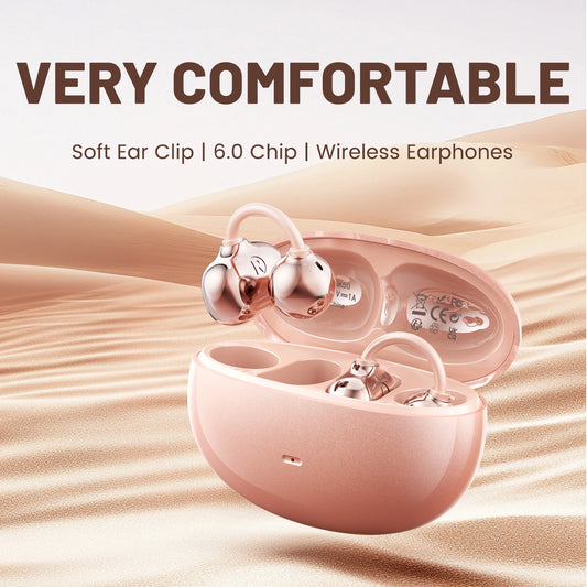 INSONIXN Open Ear Clip Wireless Bluetooth Headphones With Microphone