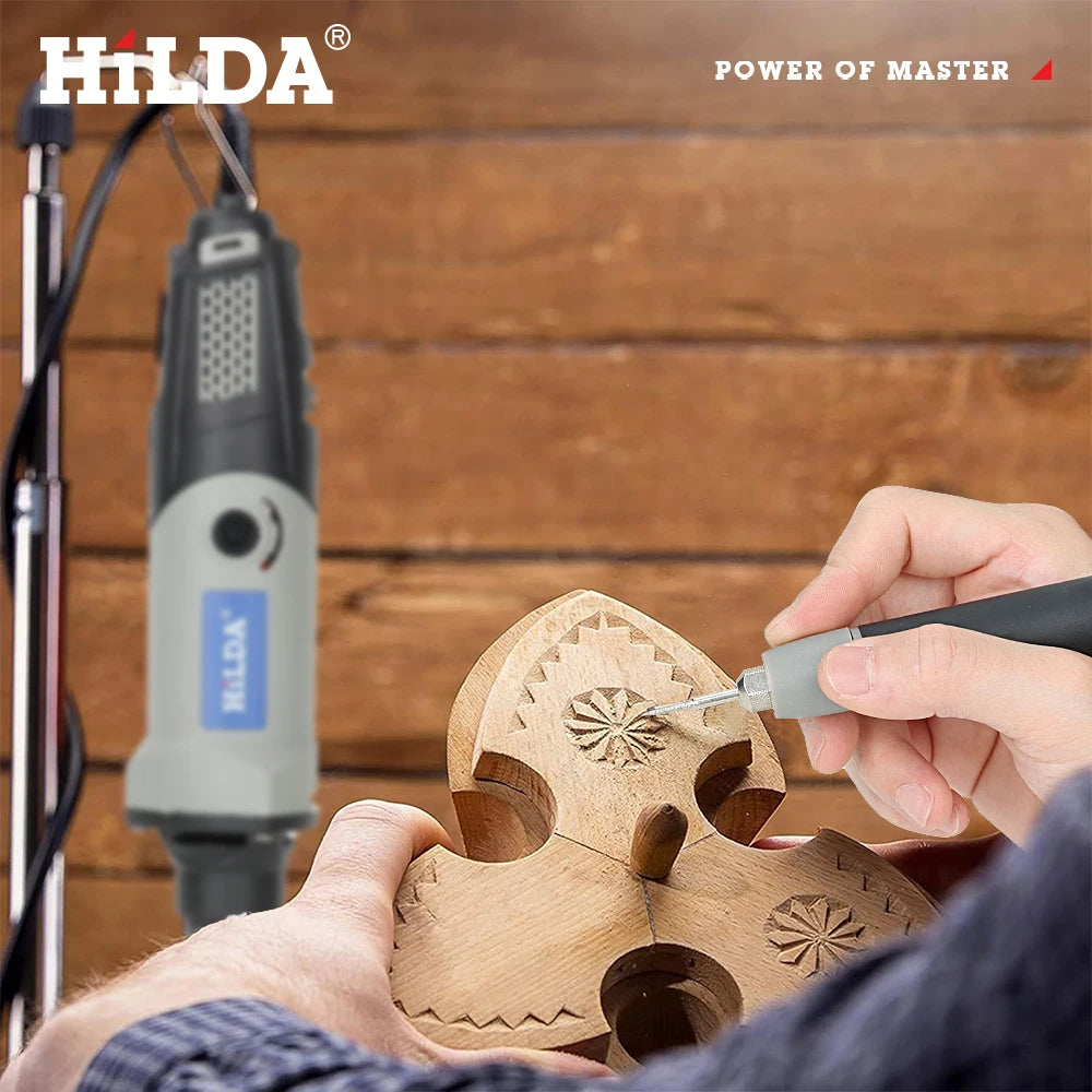 HILDA Rotary Tool 400W Drill Electric Tools Engraving Grinding Polishing 6 Variable Speed High Power DIY Power Tools
