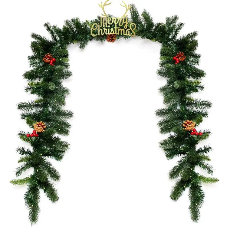 Decorative Prelit Artificial Christmas Garland With Led Lights