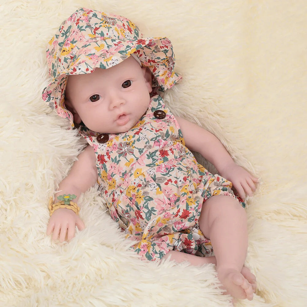 18.5-inch 3000g Realistic Silicone Reborn Baby Doll 100% Silicone Newborn Girl Toy for Children's Doll Collection