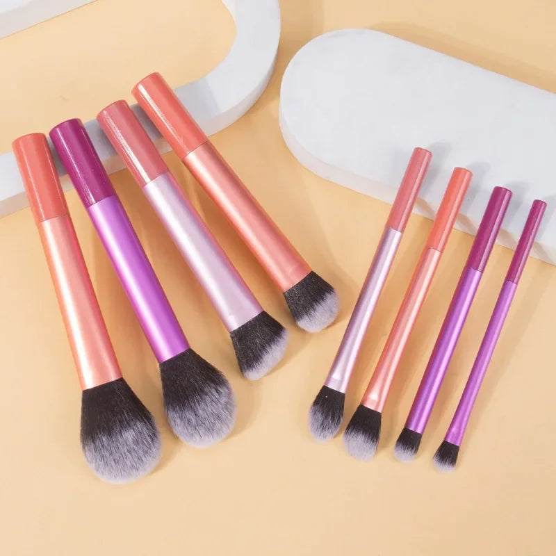 Synthetic Makeup Brush Kit for Foundation Blush and Eyeshadow