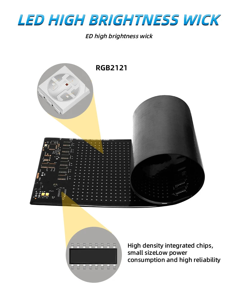 Universal Vehicle LED Devil Eyes Light With Programmable Pixel Panel