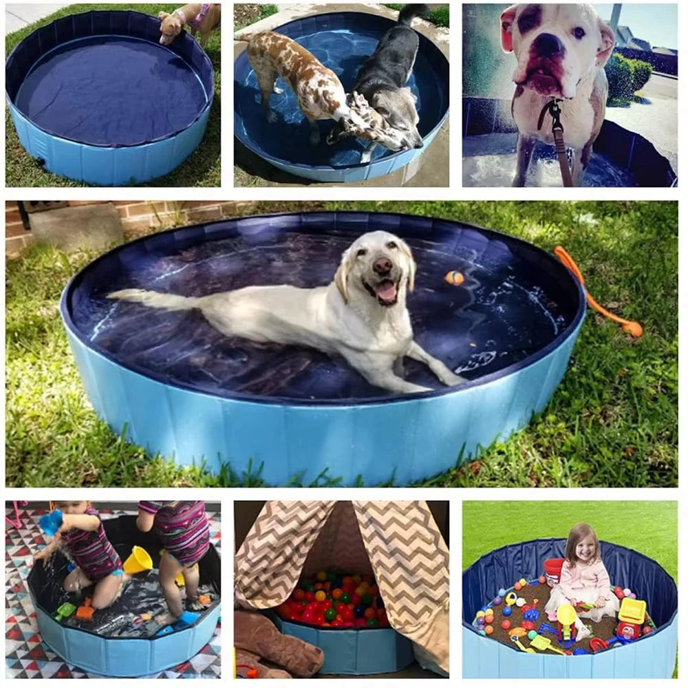 Portable Foldable Dog Swimming Pool Bathing Tub Grooming Station