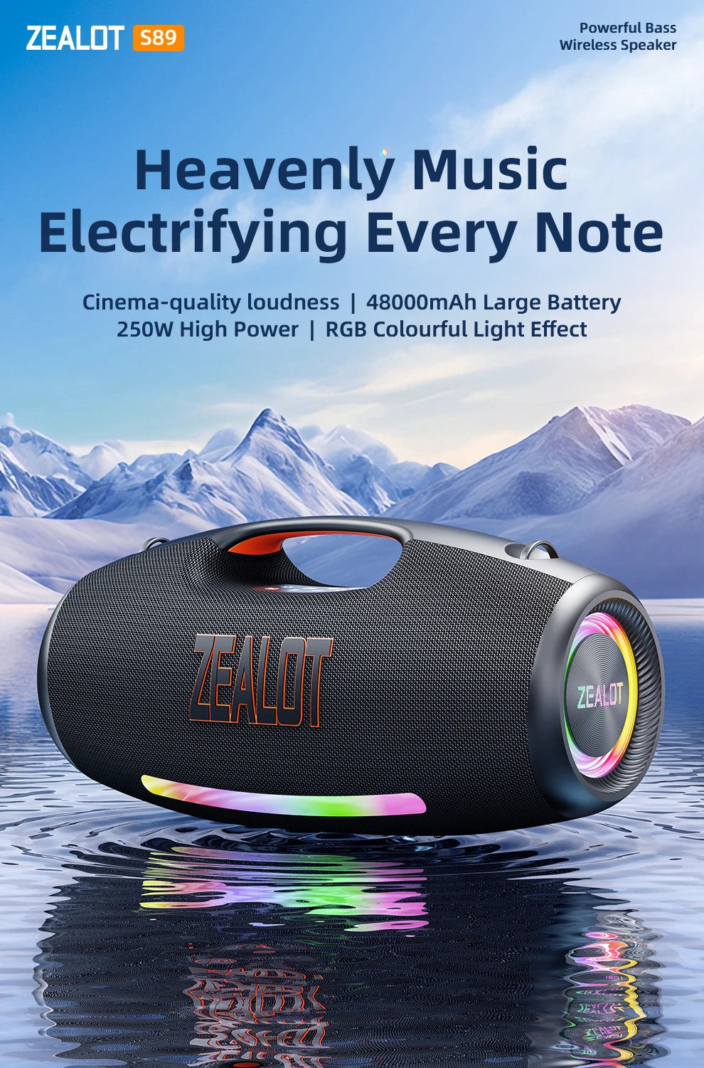 ZEALOT Waterproof Portable Bluetooth Speaker With Deep Bass