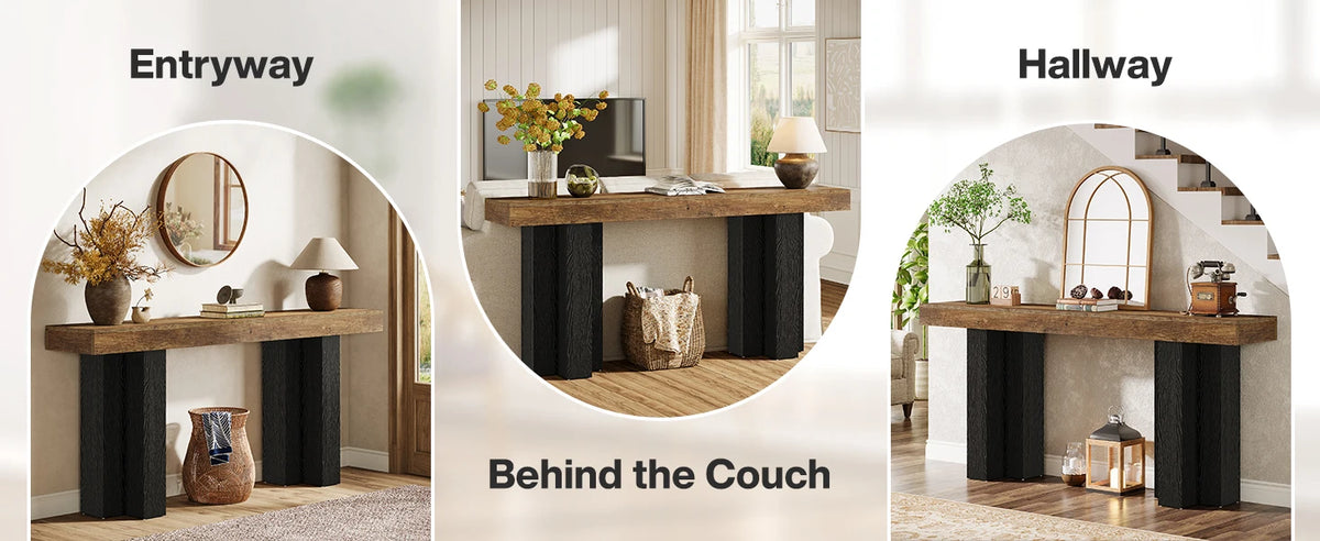 Tribesigns Farmhouse Console Table for Entryway Hallway and Living Room