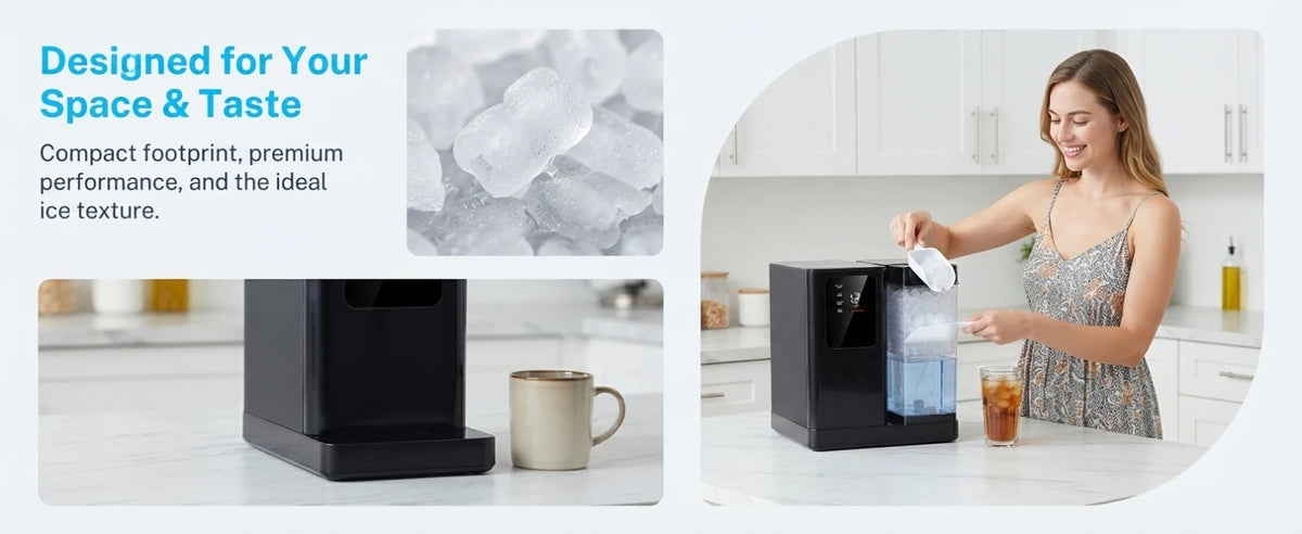 Philergo Nugget Ice Maker Countertop 40 Lbs Per 24H