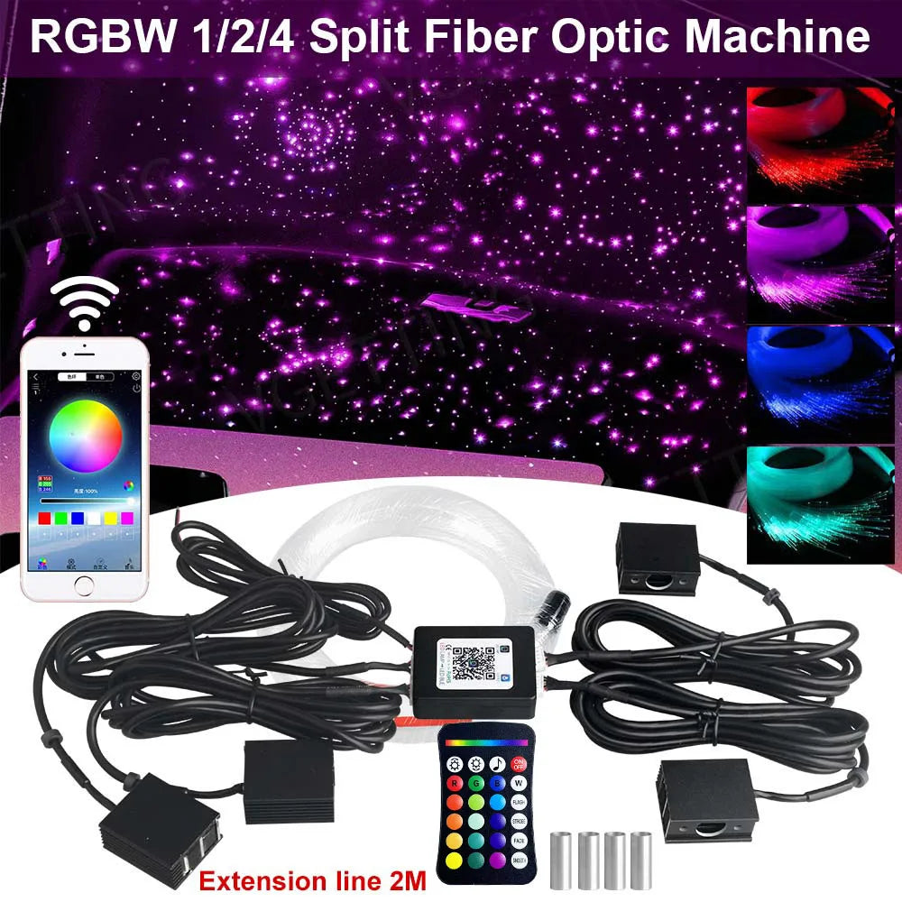 RGBW Car Roof Starry Sky Fiber Optic Ceiling Kit