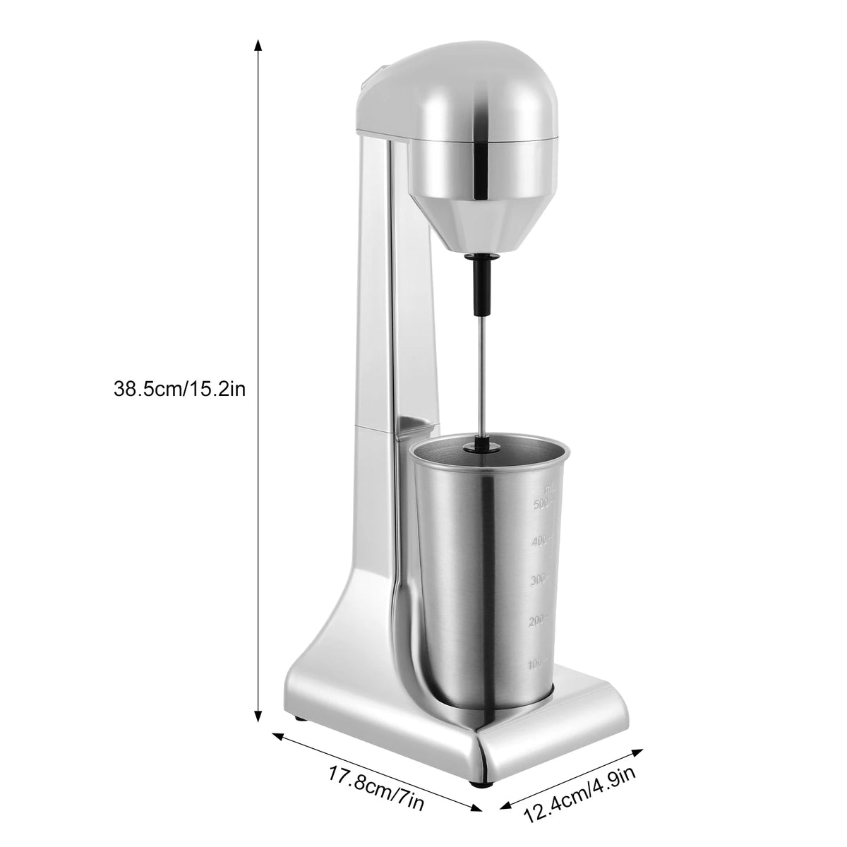 Milkshake Maker+100W Power, Electric Milk Shake Blender Maker+16000/22000rpm Speed, Household Commercial Drink Mixer+500ml Cup Capacity, For Milk Tea Stores Homes Coffee Shops Hotels Restaurants Making Malted Milk Milkshakes