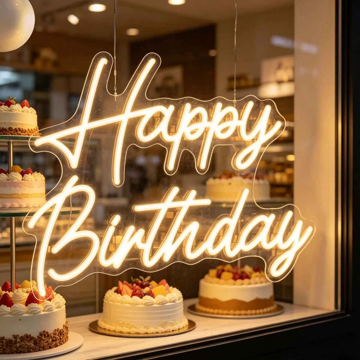 THIIXDAI Happy Birthday LED Neon Sign Warm USB