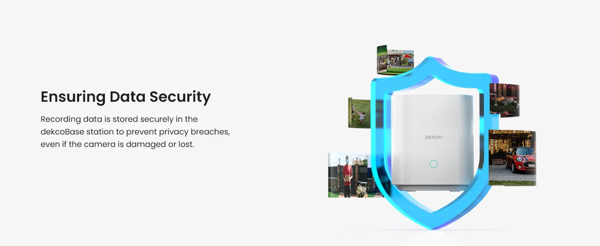 Dekco 3MP WiFi Solar Security Camera With Color Night Vision And Two Way Audio