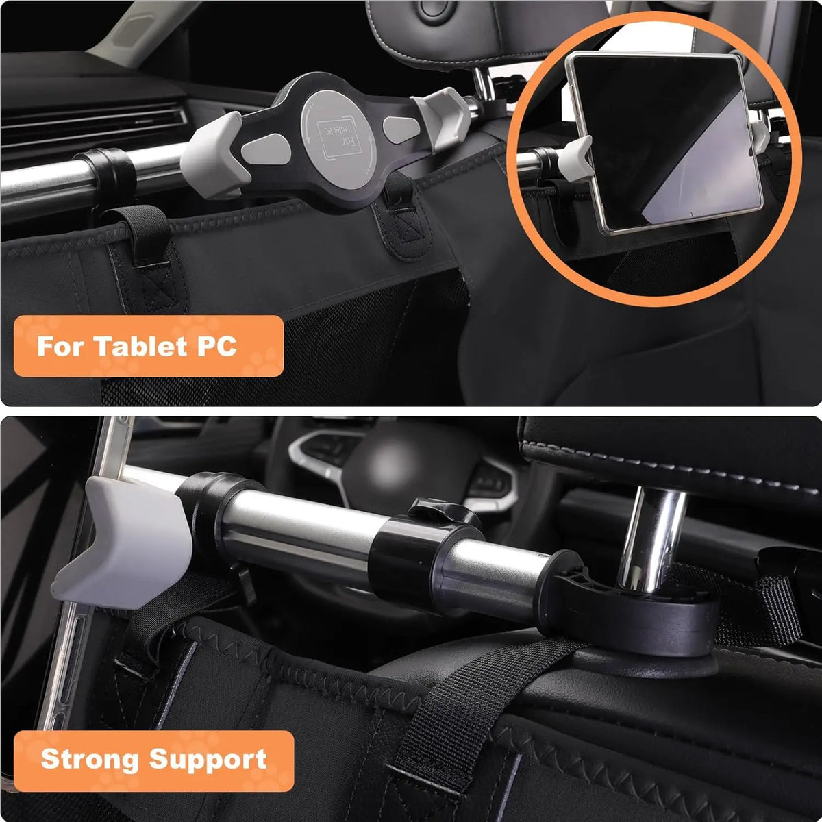 Dog Car Seat Cover Back Seat Protector Waterproof 400lbs Capacity Non-Slip