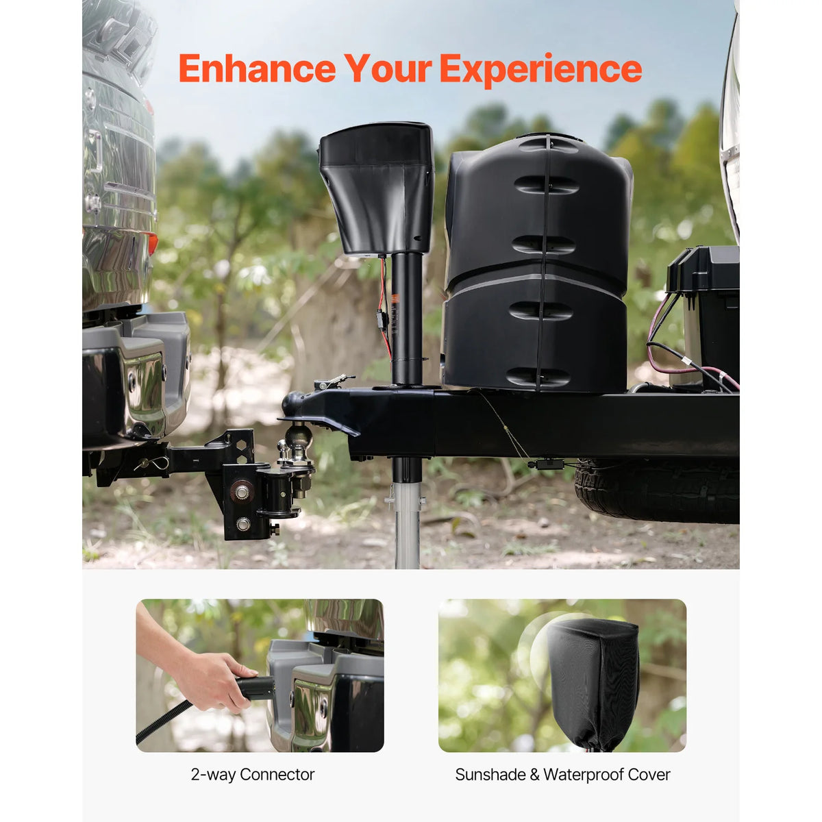 SucceBuy 5000 Lb Electric Trailer Jack With 2 Way Connector