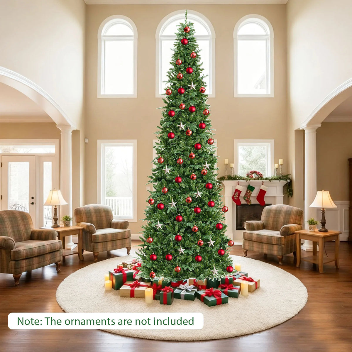 Lifezeal Prelit Artificial Christmas Tree With Hinged Branches