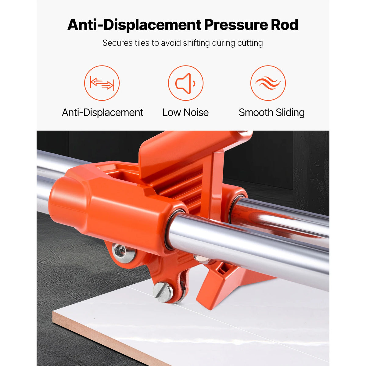 SucceBuy 17-Inch Manual Tile Cutter for Wall & Polished Tiles Double Rails for Precise Cutting Tungsten Carbide Wheel Precise