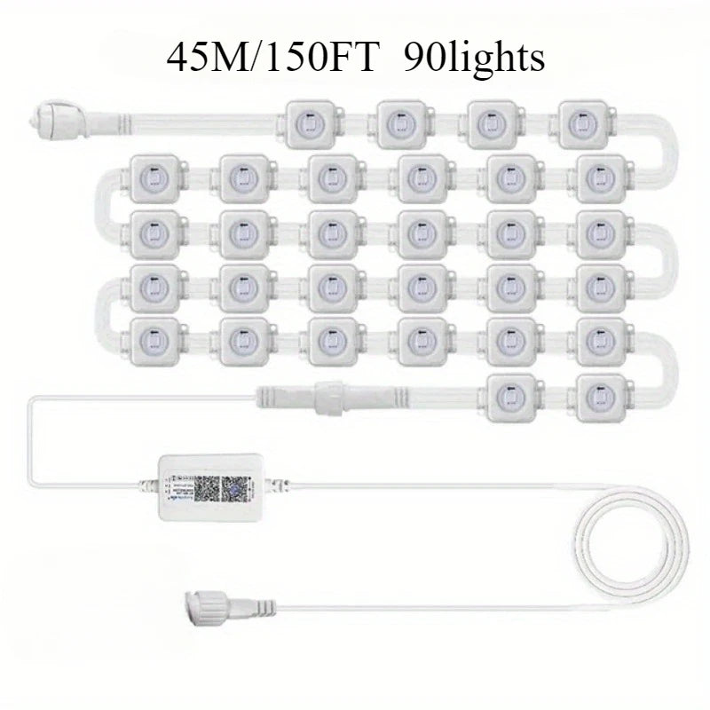 GCTeching Waterproof Permanent Outdoor LED String Lights For Decoration