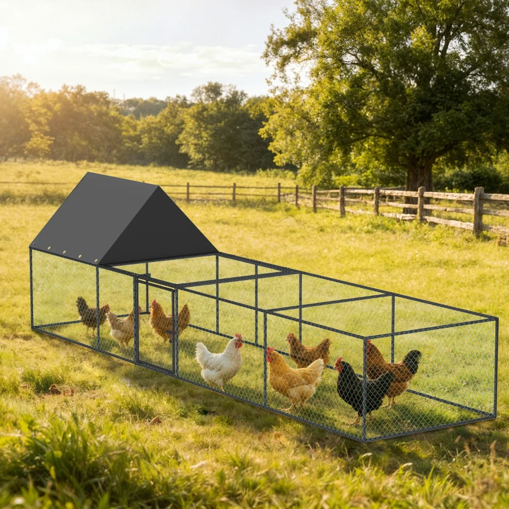 Bowart Large Outdoor Chicken Coop Cage Hen House Run