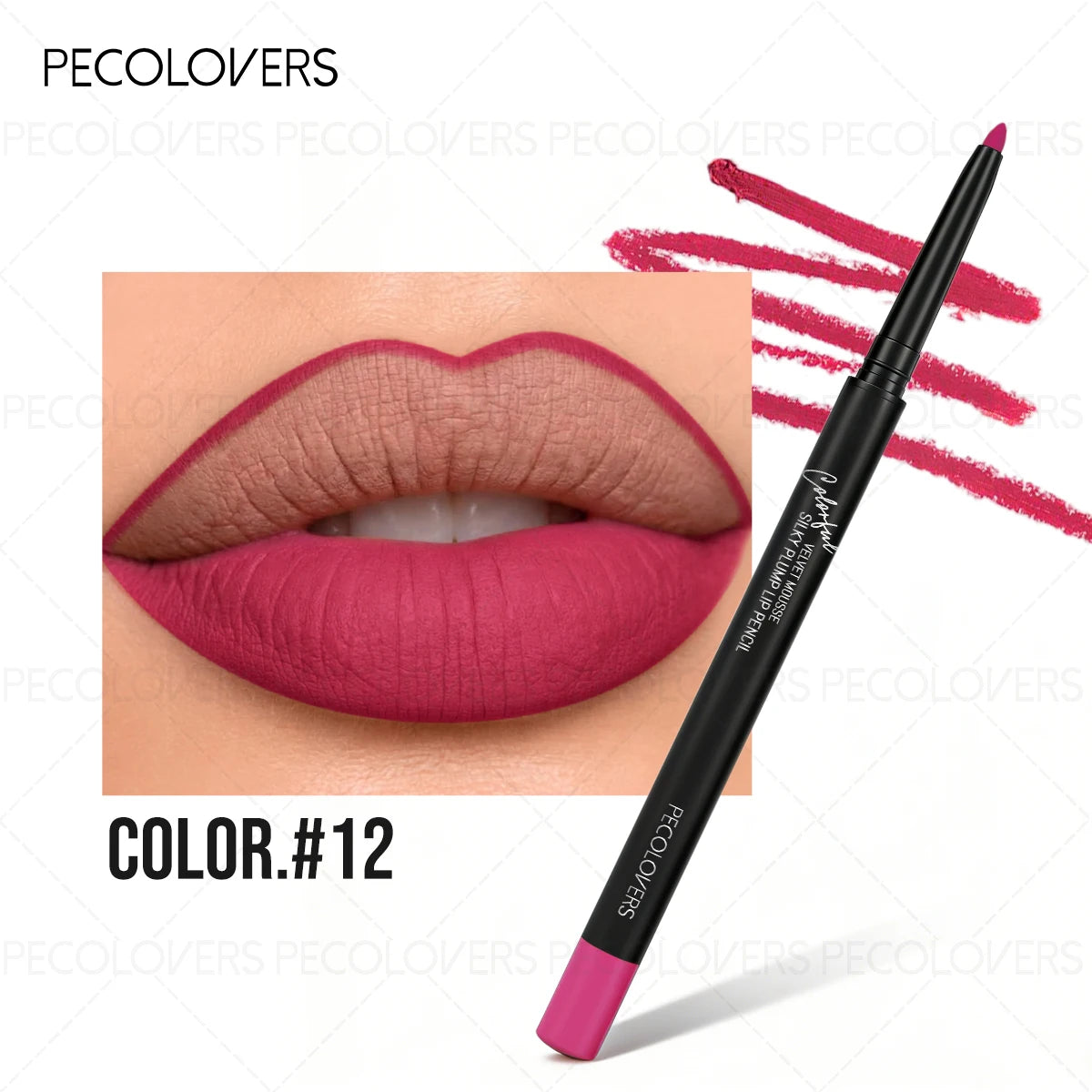 Matte Lip Liner Pencil Smooth Fine Tip For Long Wear