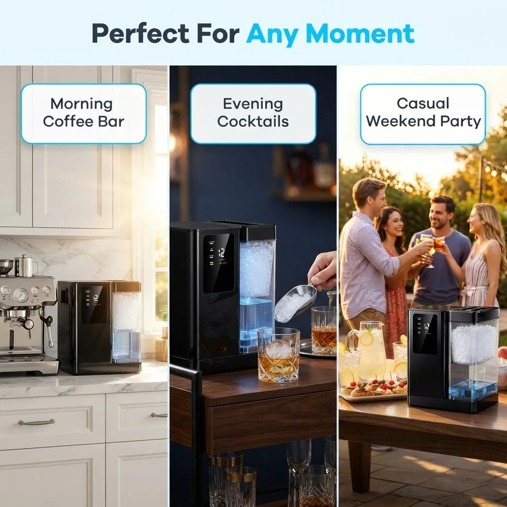 Philergo Nugget Ice Maker Countertop 40 Lbs Per 24H