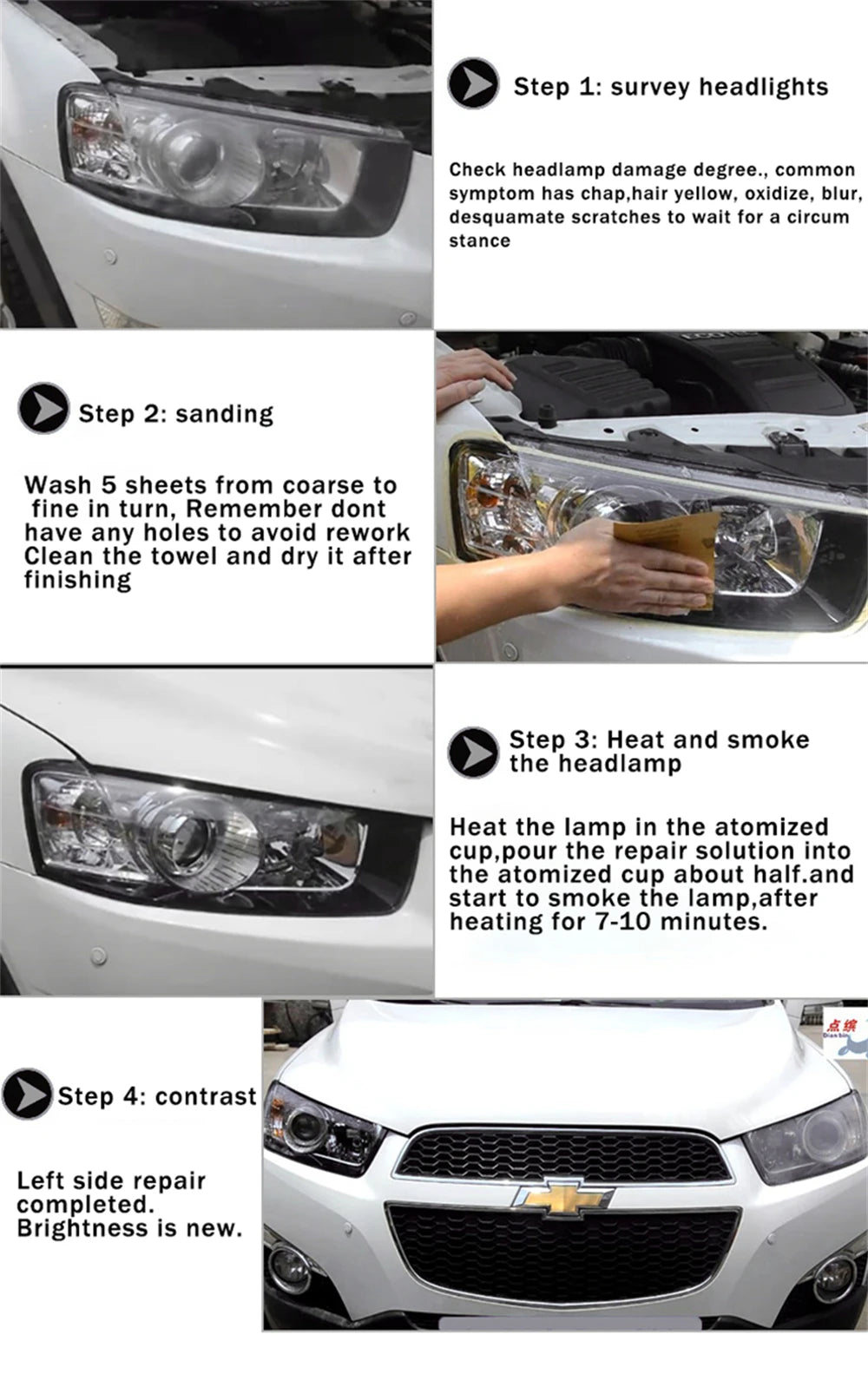 Headlight Polishing Kit Auto Headlight Renovator Light Restoration 300ml Polish